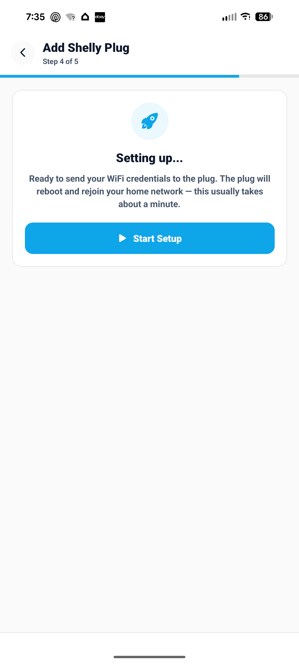 Step 4: Start Setup